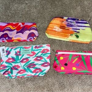 Lot of Clinique Vibrant Cosmetic Bag Collection